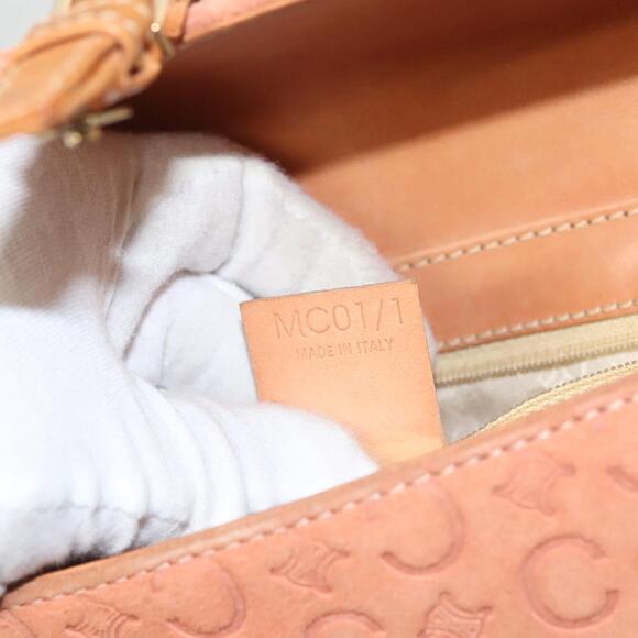 CELINE C Macadam Canvas Shoulder Bag Pink Gold - Picture 13 of 13